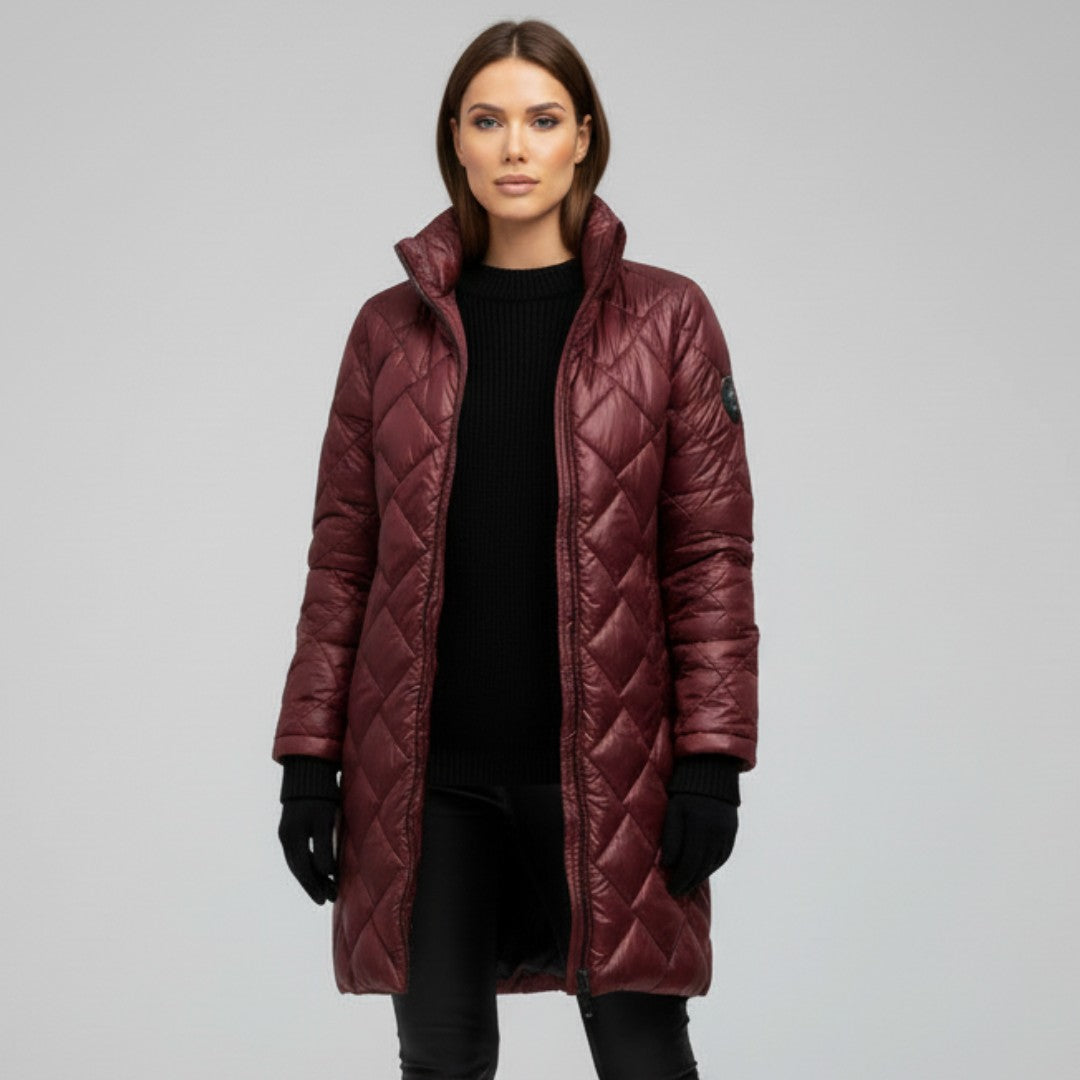 Quilted Down Jacket with Hood