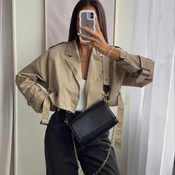 Kim's | Vienna Cropped Trench Jacket