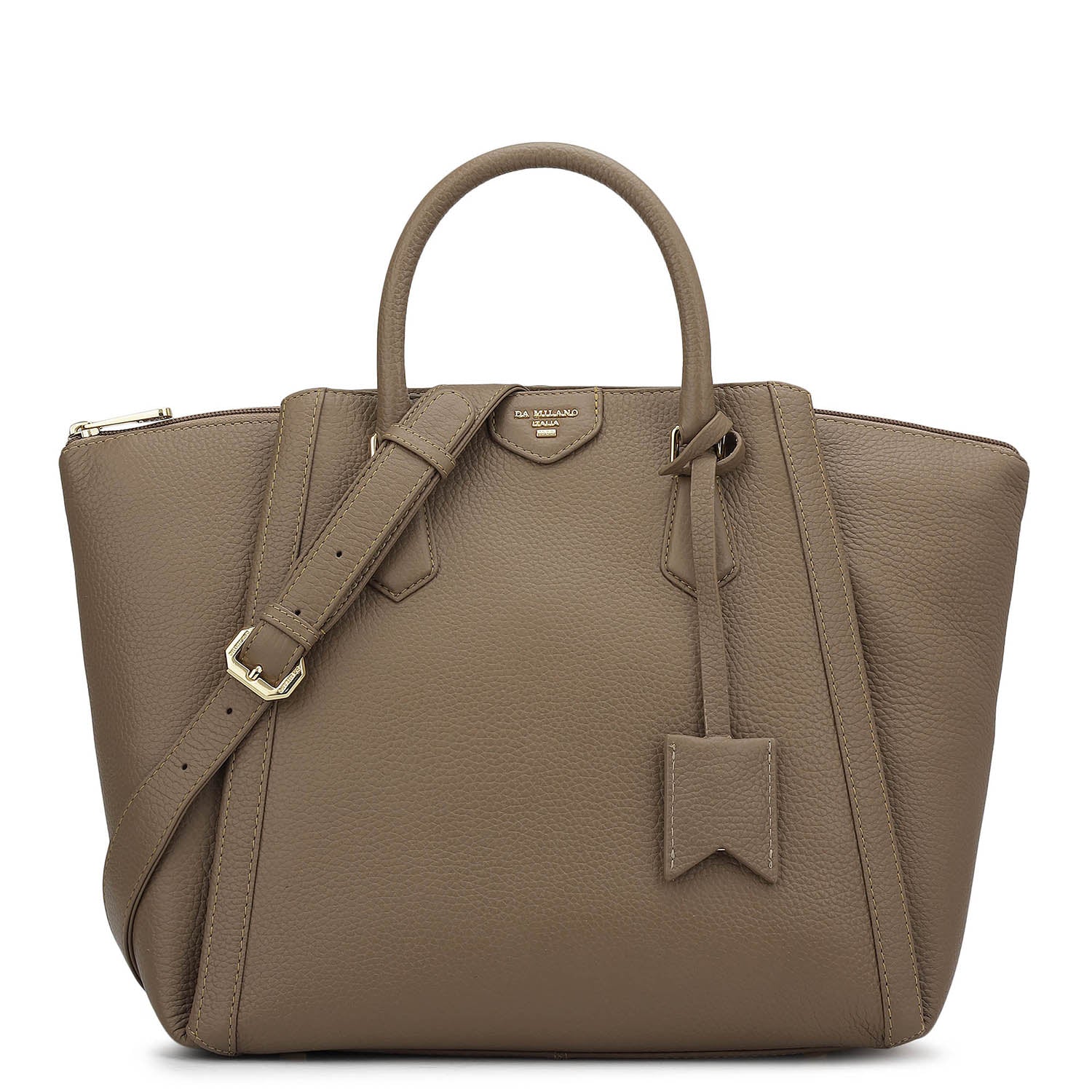 Élégance Paris - Classic Wax Leather Satchel Bag