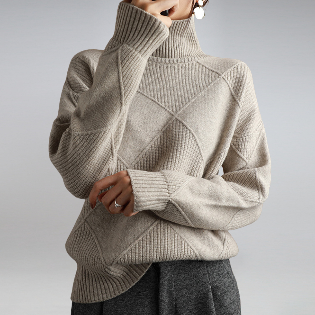 LINLEY™ | Luxury Ribbed Turtleneck Pullover