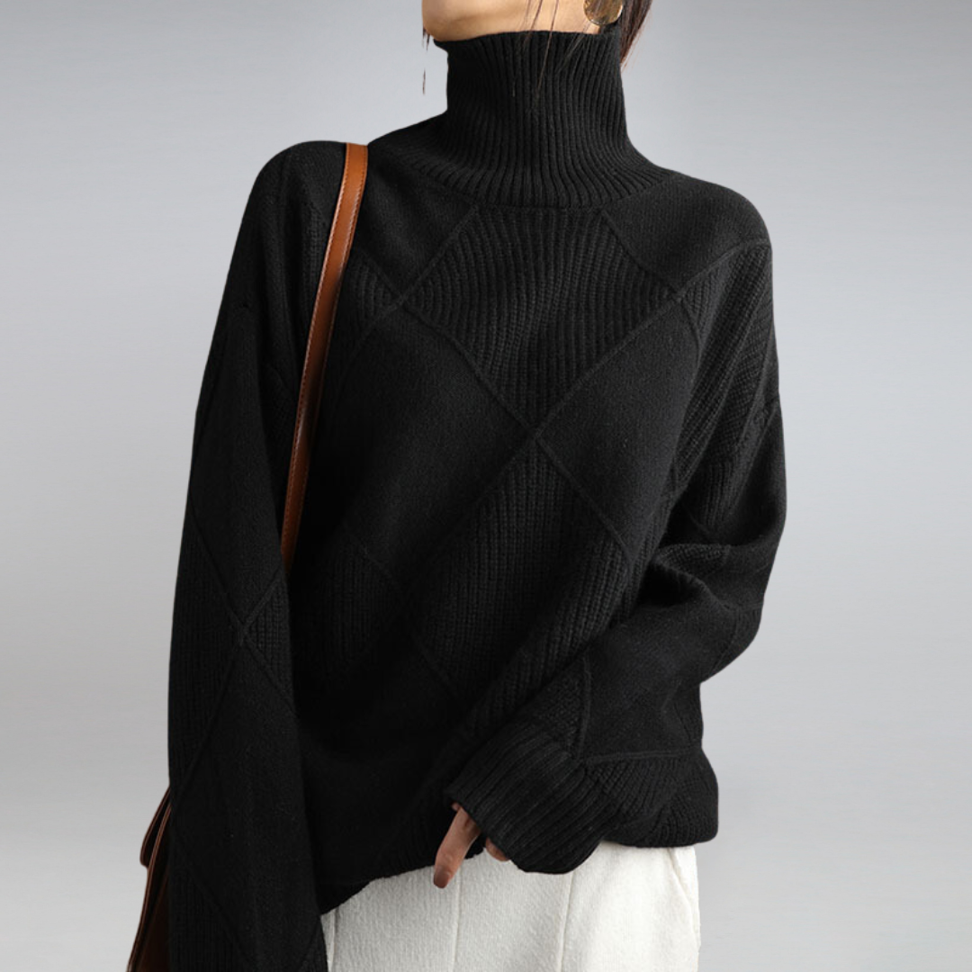LINLEY™ | Luxury Ribbed Turtleneck Pullover
