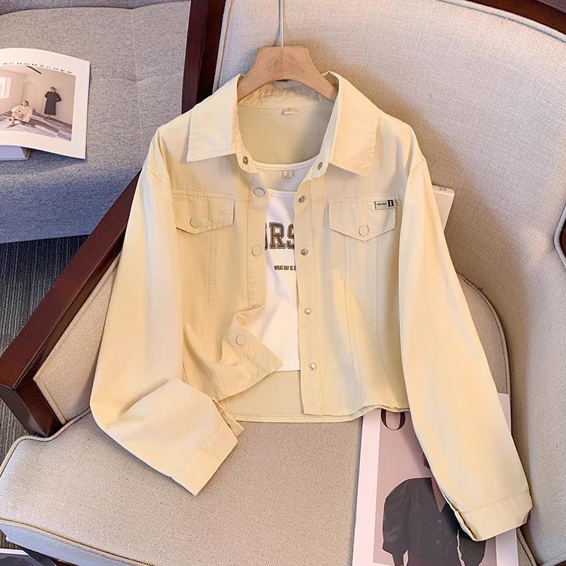 LUCRET™ – Casual Long Sleeve Collared Crop Jacket