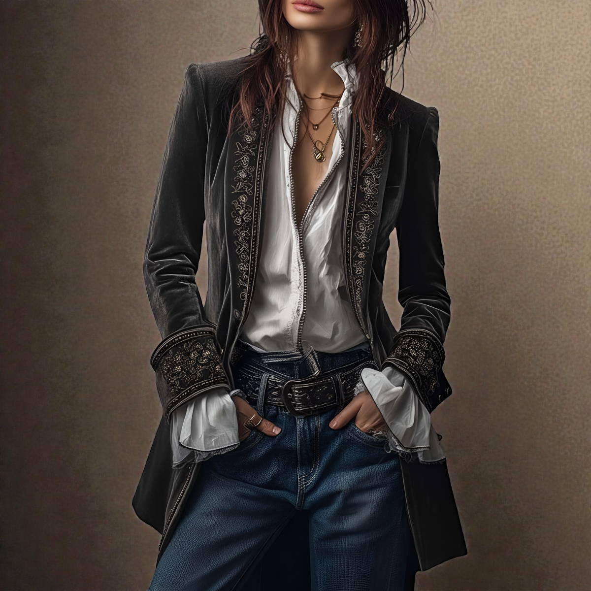 Lunaria™ | Women's Jacket of Refined Elegance