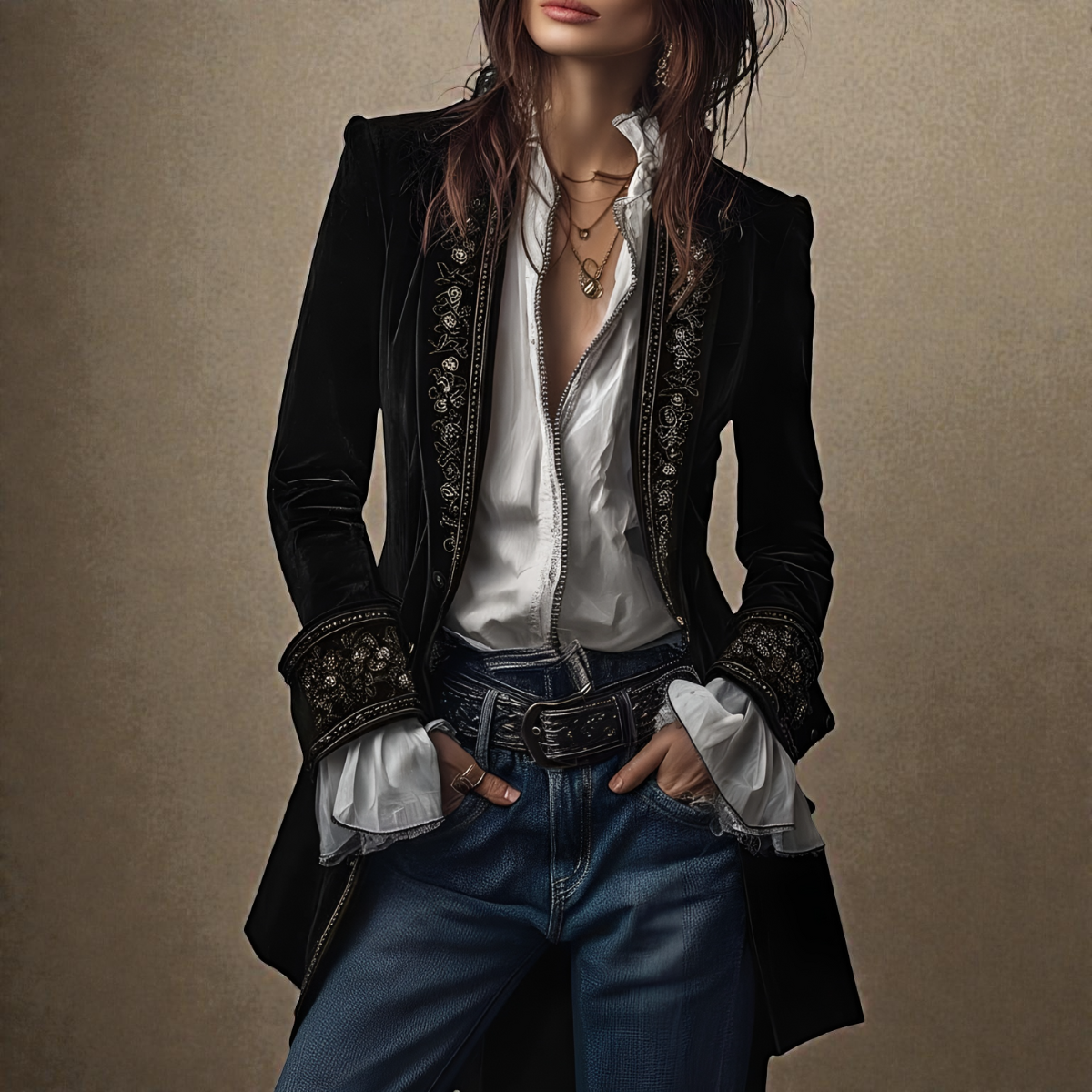 Lunaria™ | Women's Jacket of Refined Elegance