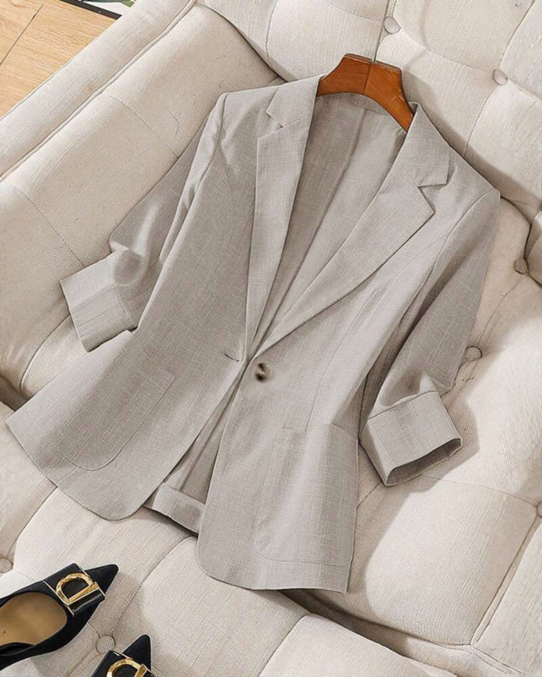 GILLIAN™ - Classy Button Front Long Sleeve Office Blazer Coat