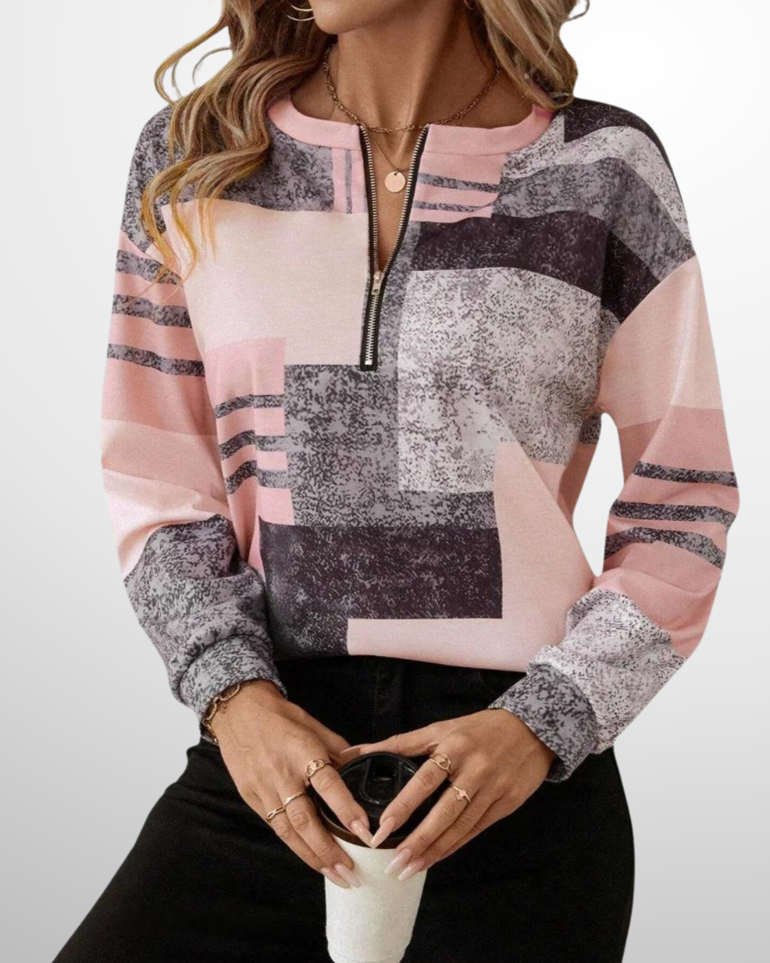 STACEY™ - Elegant Half-Zip Sweater