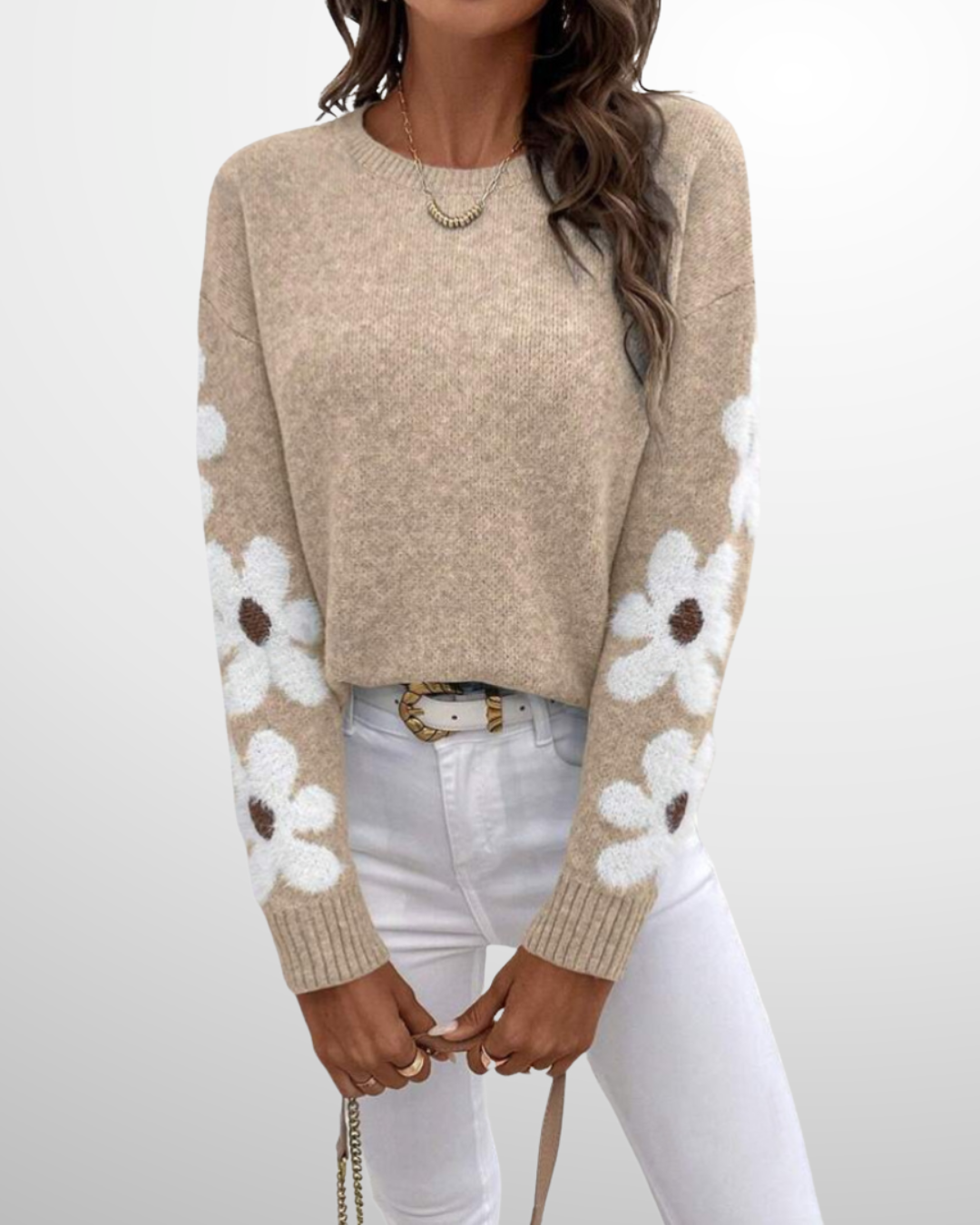 ZOEY™ - Round Neck Floral Pattern Sweater for Fall/Winter