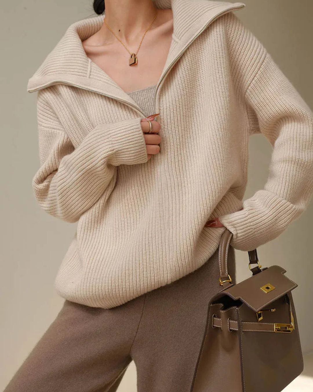 ELODIE™ - Comfy Half-Zip Sweater