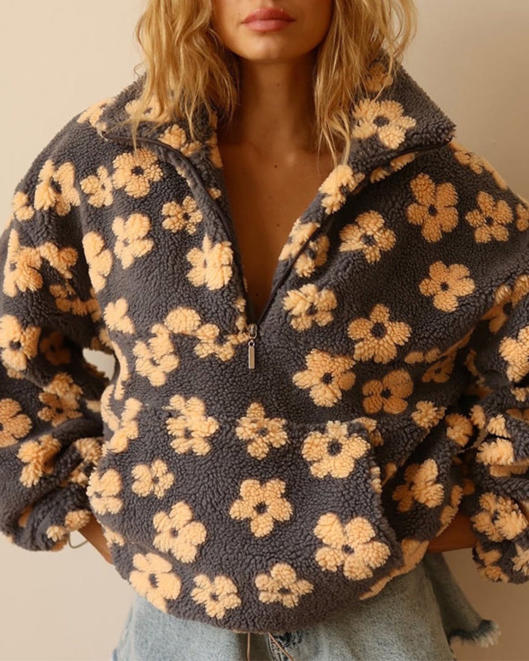 Daisy | Long Sleeve Fleece Hoodie