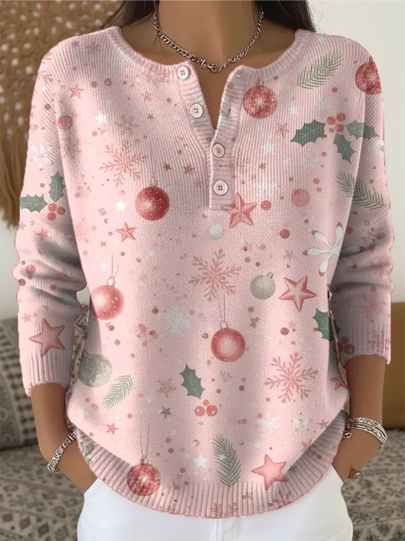 Elena – Christmas Jumper with Buttons