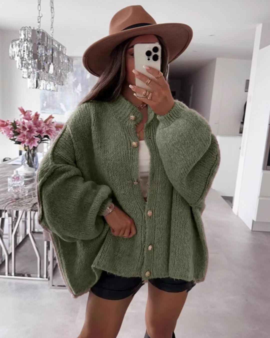 LETTIE™ - Classic Button-Down Long Sleeve Cardigan