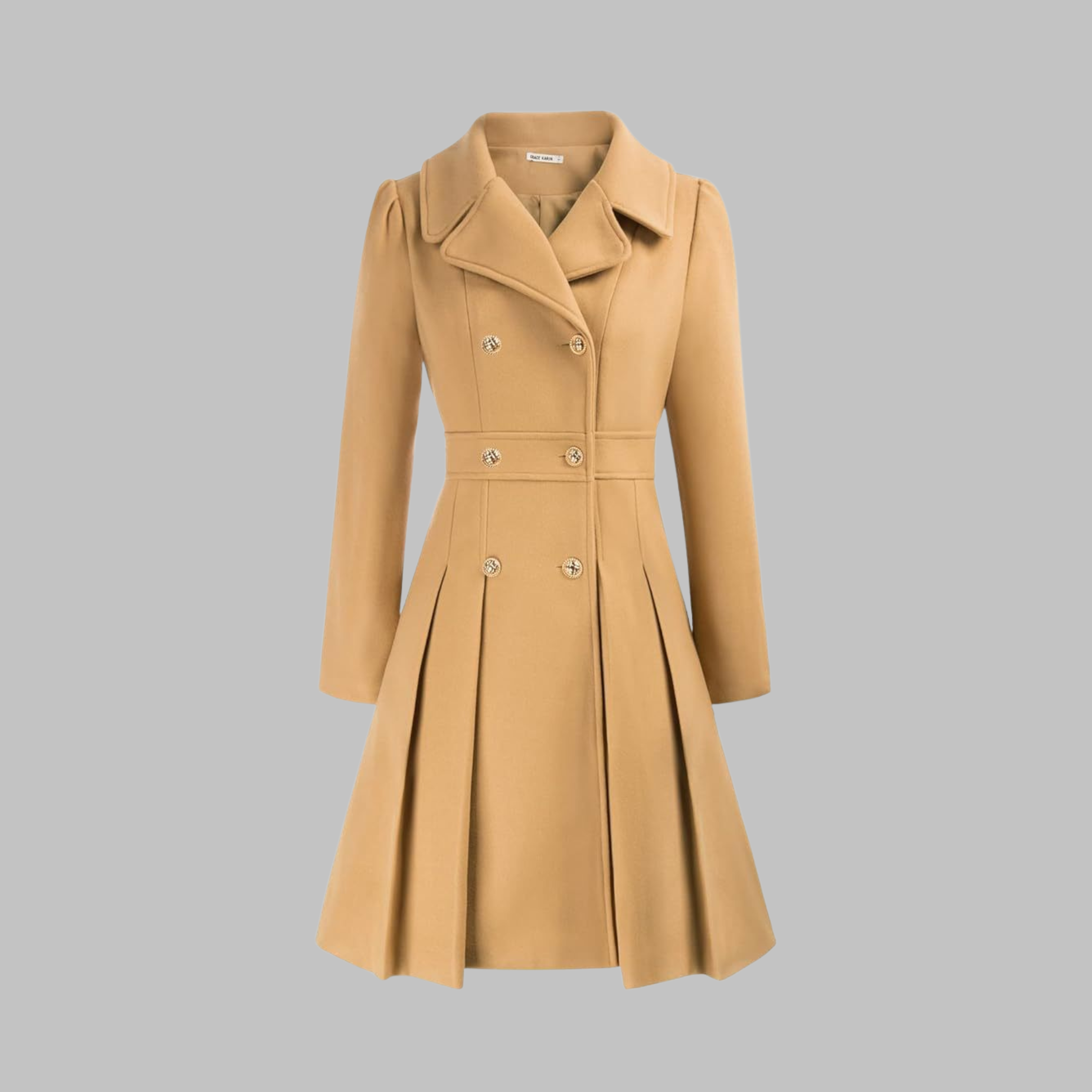 DAMI™ - Classy Double Button Long Sleeve Coat