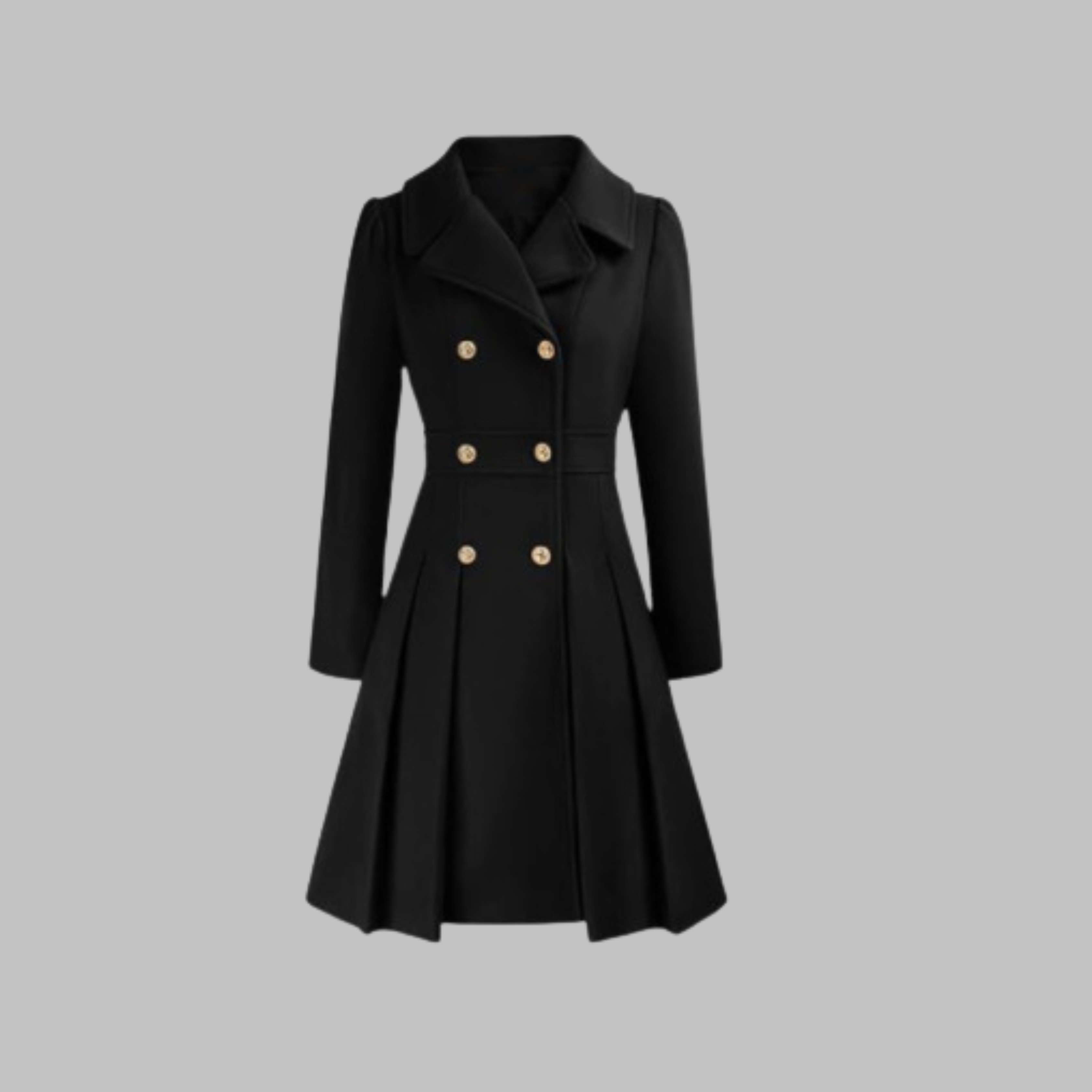 DAMI™ - Classy Double Button Long Sleeve Coat