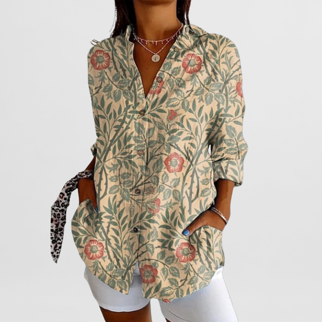 Hilda | Elegant Vintage Floral Blouse
