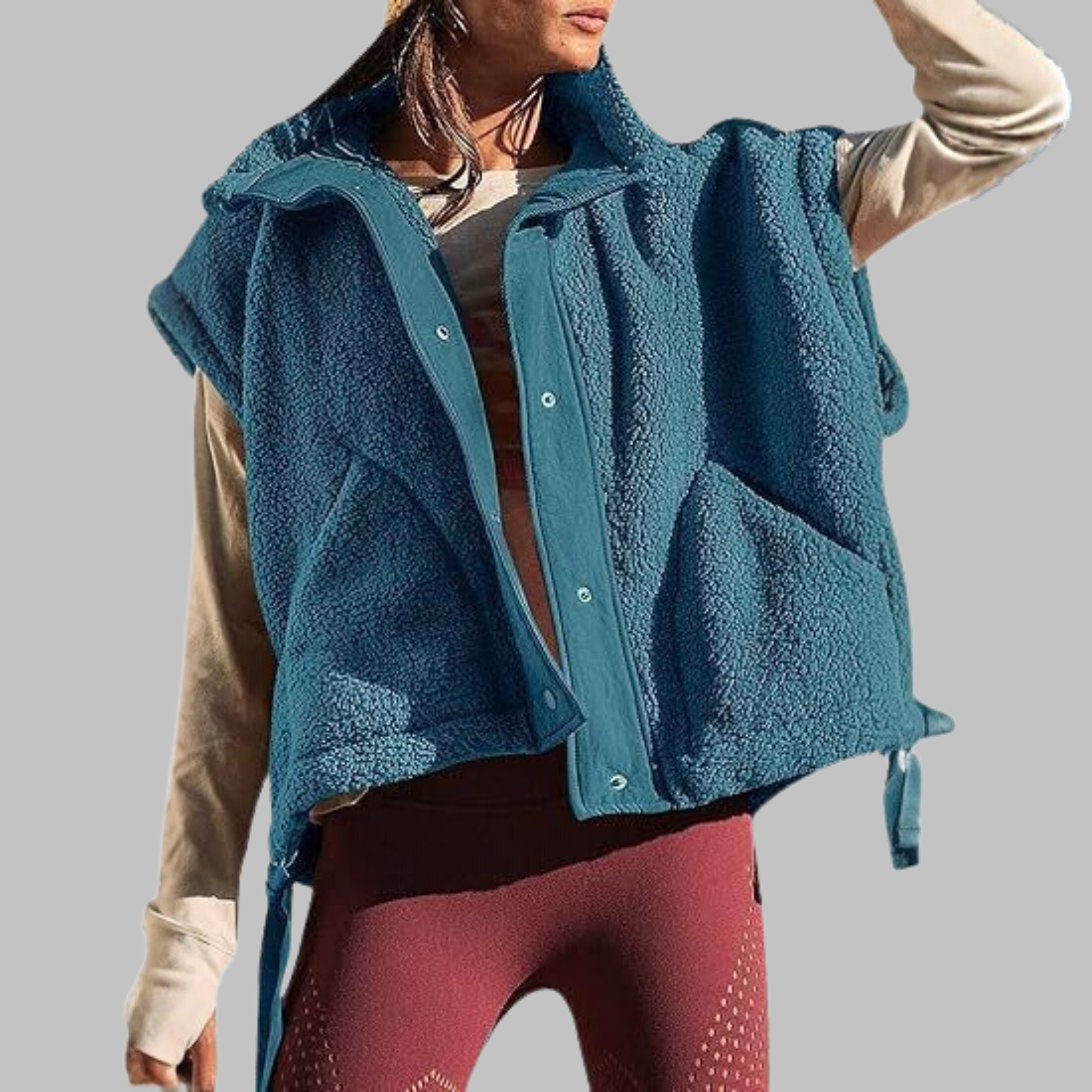 RAY™ - Comfy Warm Fleece Sleeveless Button Down Vest