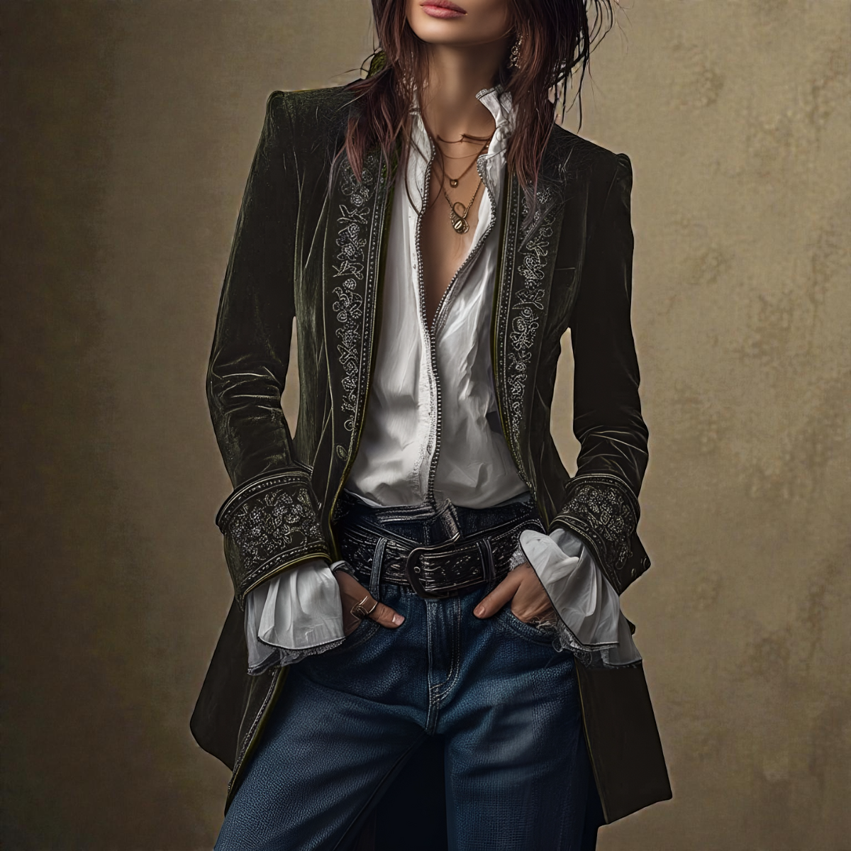 Lunaria™ | Women's Jacket of Refined Elegance