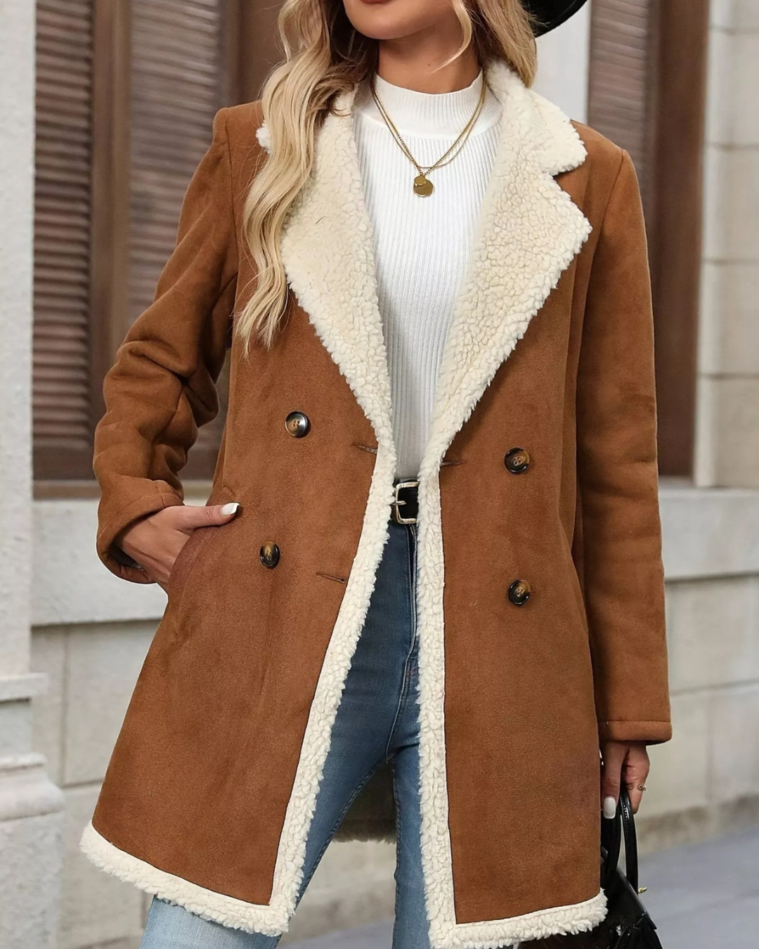 Sherpa Lined Button Up Outerwear