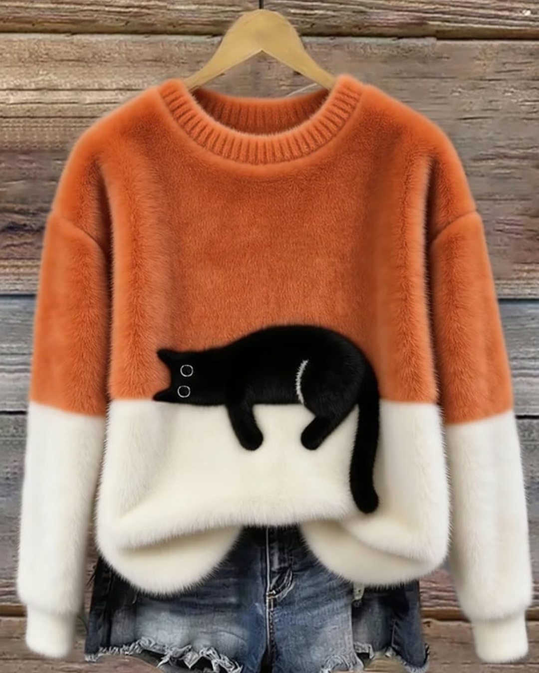 Caitlin – Casual Cat Graphic Sweater
