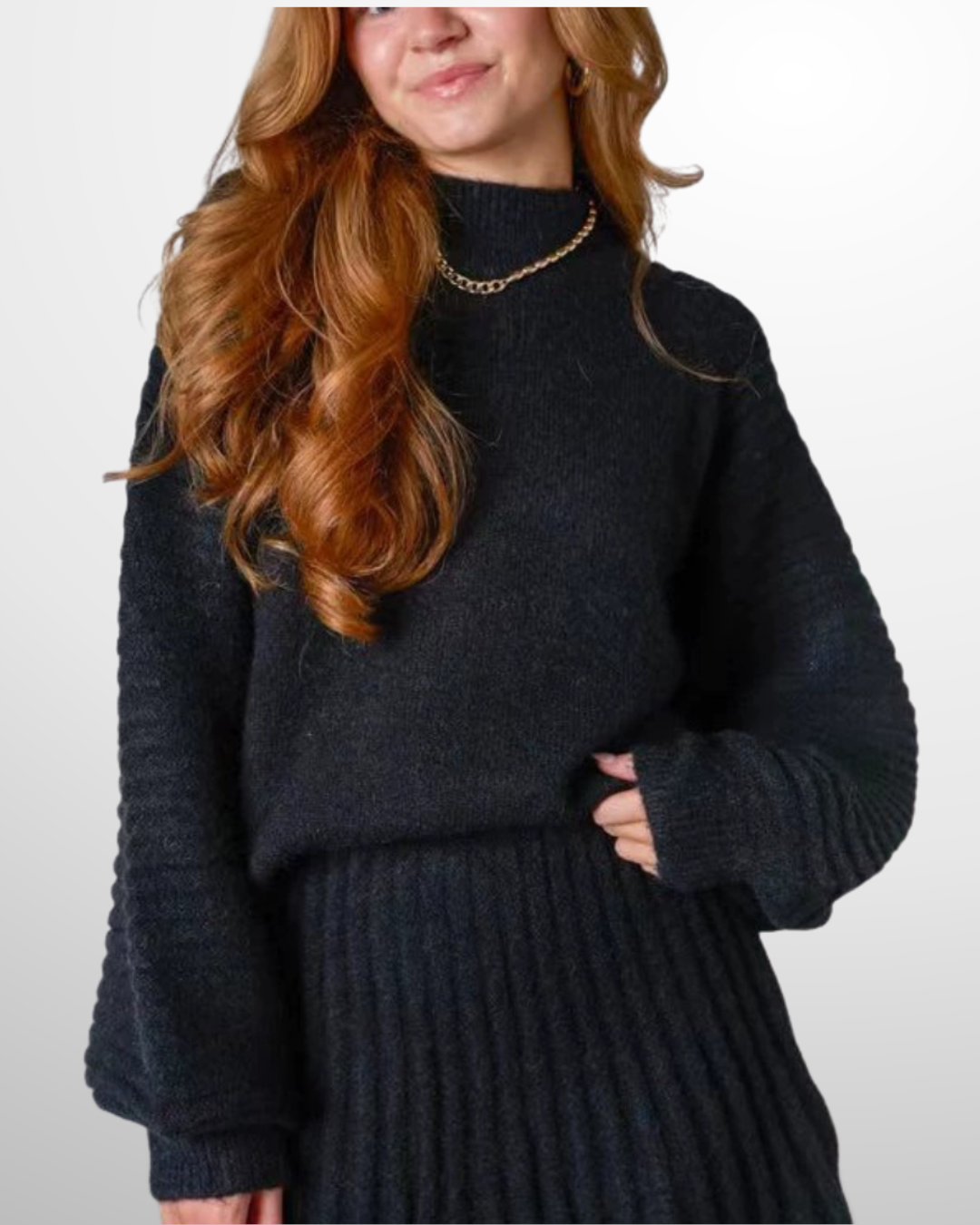 LOUISA™ - Elegant Ribbed Knit Two-Piece Fall Outfit