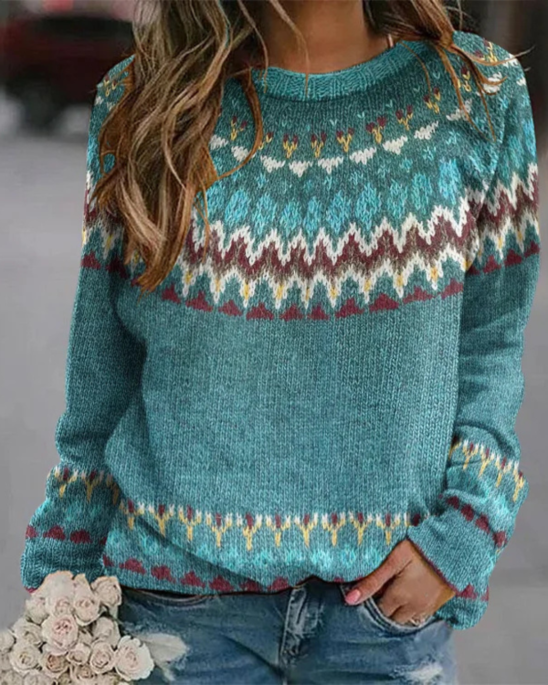 FINLEY™ | Boho Wave Knit sweater