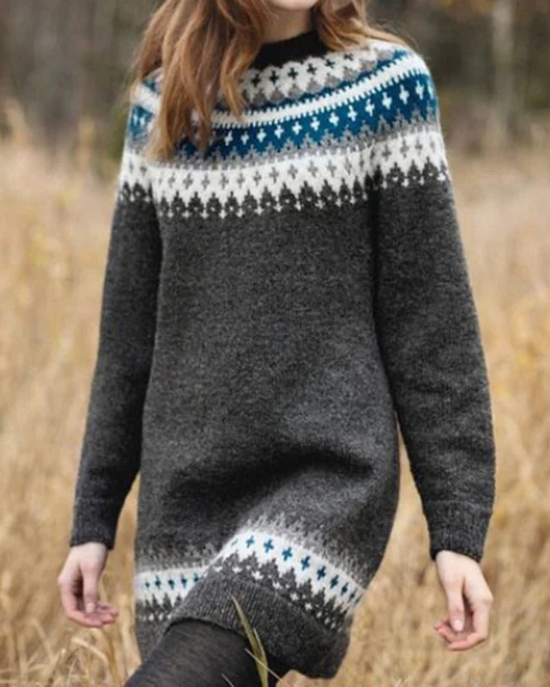 ADDISON™ - Nordic Sweater Dress