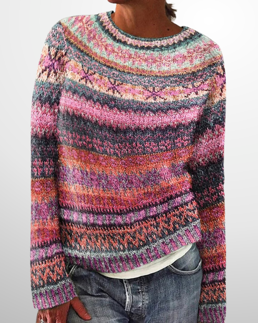 HARPER™ - Vibrant Fair Isle Sweater