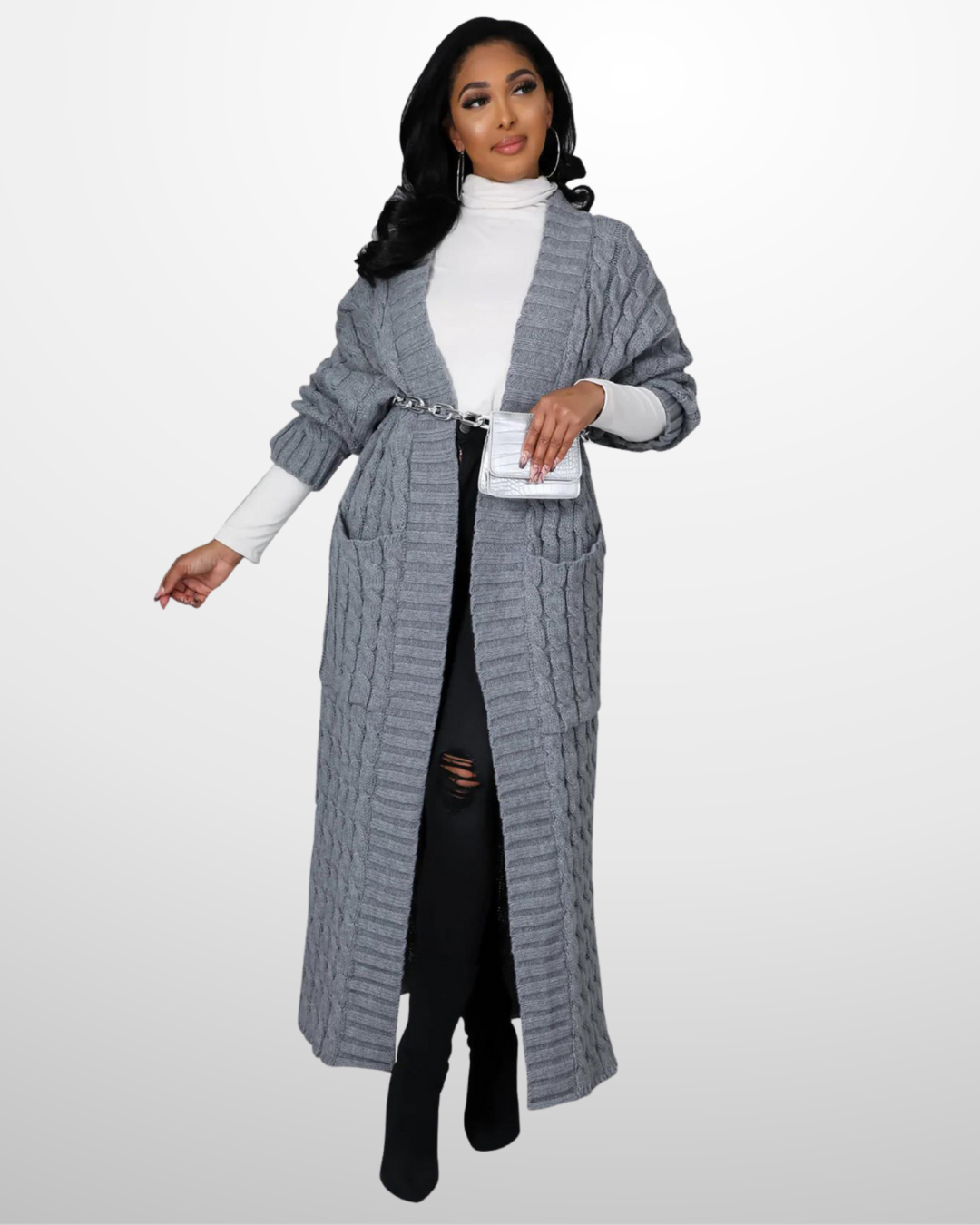 JACKIE™ - Casual Long-Sleeve Long Cardigan