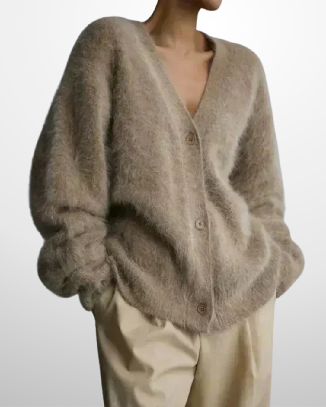 ADELE™ - Fuzzy Mohair Cardigan