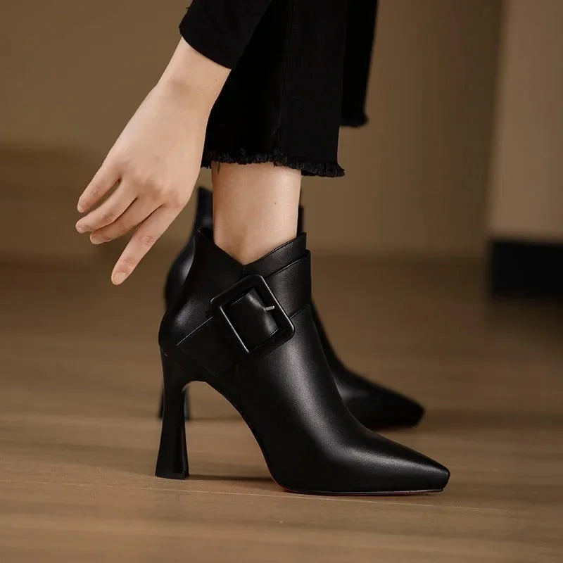 Aveline | Ankle Boots with Statement Buckle